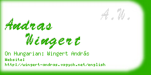 andras wingert business card